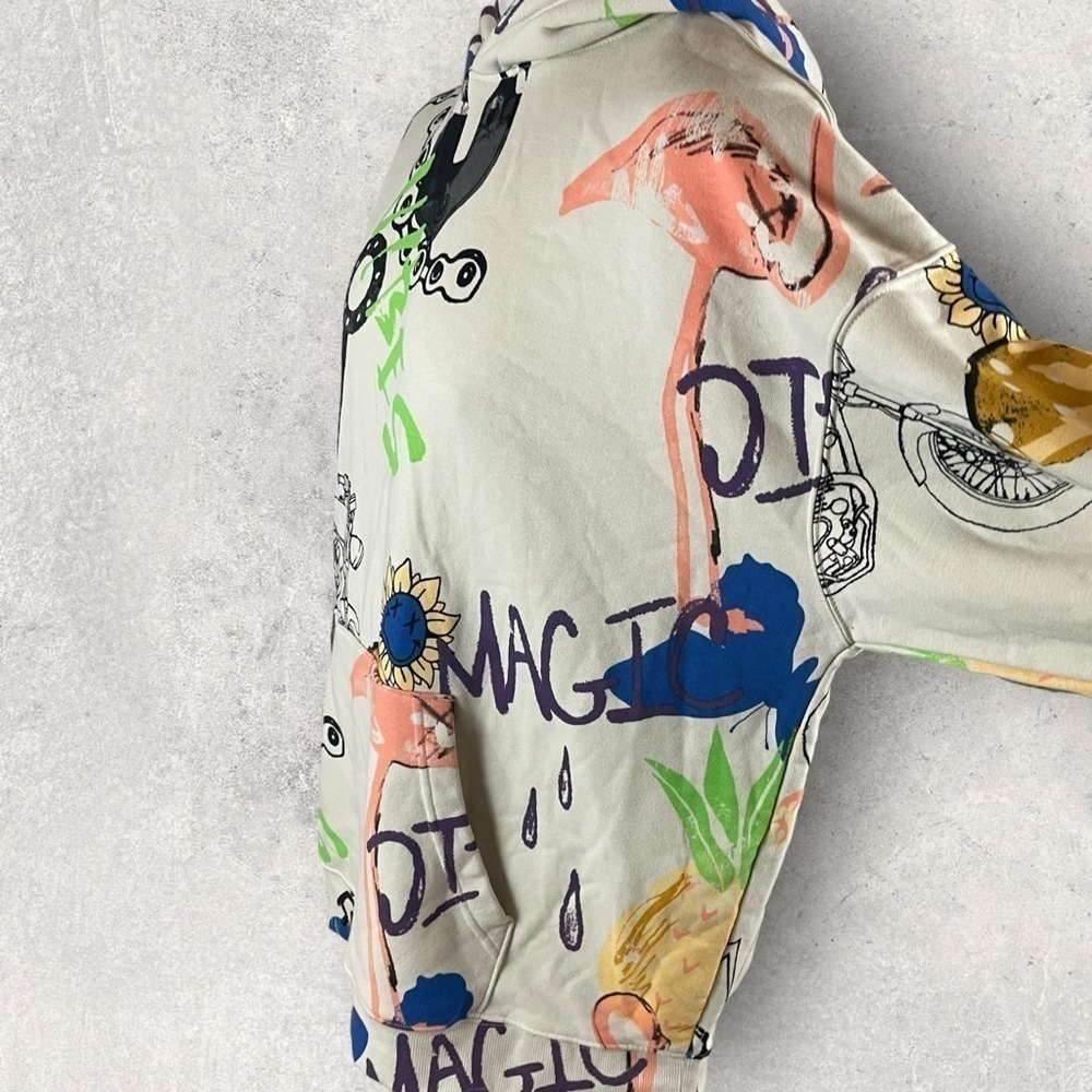 No Boundaries Hoodie Mens XL Streetwear Hip Hop Trippy Mushroom Skater R1 - Picture 3 of 10